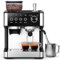 COWSAR Machine à expresso 15 bars, machine à expresso semi-automatique avec broyeur à 30 positions et mousseur à lait pour latte/cappuccino, réservoir d'eau amovible de 2,2 l, idéale pour la maison/le