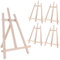 LOLYSIC Lot de 4 chevalets de table en bois pour présentation, 40 cm, avec cadre en A, trépieds pliables en bois pour art, artisanat, peinture, toile, cartes, cadres photo
