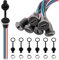 VISSQH 6 PCS USB Type-C Female Chassis,3A 5-pin USB C Soldering Jack,5 Wire Panel Mount connector,24AWG round Waterproof Pigtail Cable Extension Power Cable