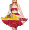 Vestido de verano con bandera retro de Estados Unidos y España para mujer, cintura alta, dobladillo grande, vestido casual de verano, Estilo-9, 5XL
