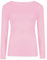 Ladies Long Sleeve T-Shirt Top Plain - Round Neck - Women's Casual T Shirt - Soft Stretchy Slim fit Tee Tops UK (UK, Numeric, 8, 26, Regular, Regular, M/L (12-14), Pink)