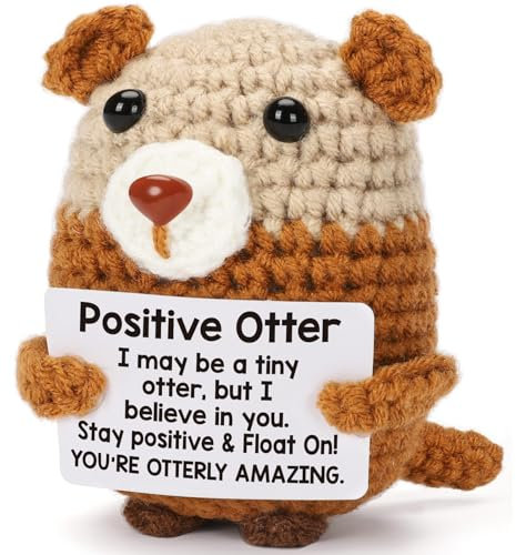 Calkkrer Handgefertigter Gehäkelter Positiver Wasseraffe, Aufmunterung Geschenke, Glücksbringer Emotional Support Geschenk Geburtstag, Mutmacher Geschenk Kuscheltiere