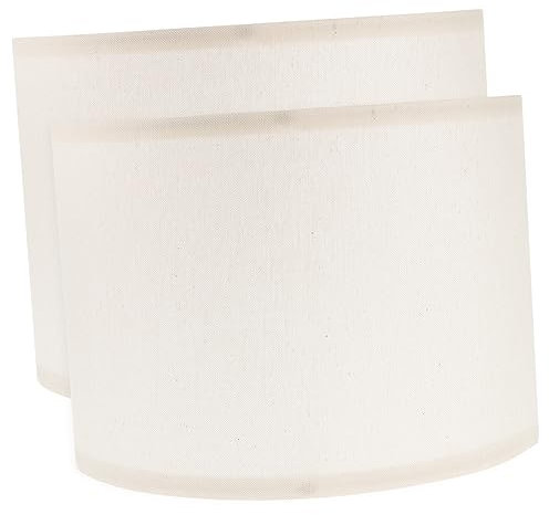 Angoily 2 Stück Lampenschirme Aus Leinenstoff Ersatz Lampenschirme Für Tisch Und Hängelampen Beige 26x19cm Für Wohnzimmer Schlafzimmer Küche Badezimmer