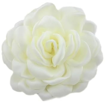 95 Mm Broches De Fleur De Pivoine Broches En Mousseline De Soie Broche De Fleur De Rose Pour La Fête De Mariage Pour Les Femmes Épinglettes Robe Costume Accessoires Bijoux Cadeaux (Blanc cassé)