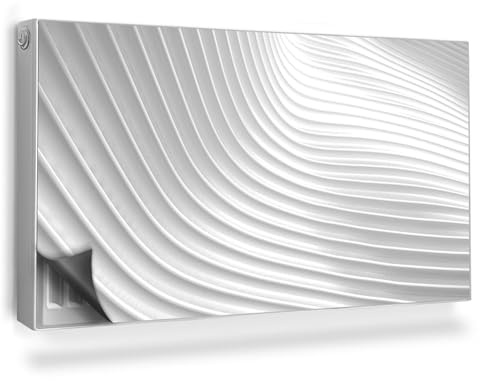 Cache Radiateur 110x60 cm Protège et Décore pour Salon et Cuisine Couverture Magnétique Facile à Installer Tapis Design pour Radiateurs - Structures géométriques Lumineuses, plissage