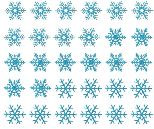 Housoutil Bügelbare Schneeflocke Patches 4.2X3.7 Zoll 30 Stück Diy Nähen Zubehör Für Kleidung Und Handgemachte Haaraccessoires Applikationen Zum Basteln Und Dekorieren