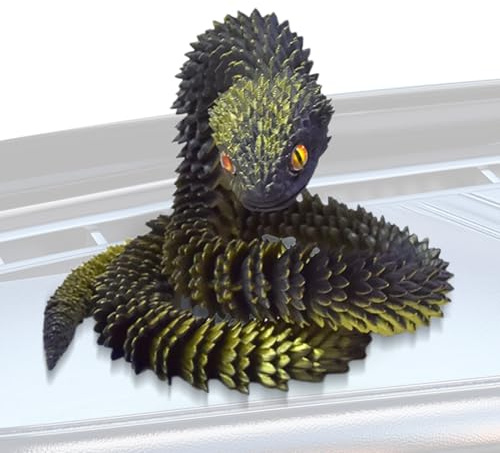 Generisch Bewegliche Tierfiguren | Schreibtisch Deko Mit Beweglichem Tierdesign,76 cm Flexible 3D-Druck Schlange Für Kinder Erwachsene Party Deko Wohnaccessoires Ostergeschenk