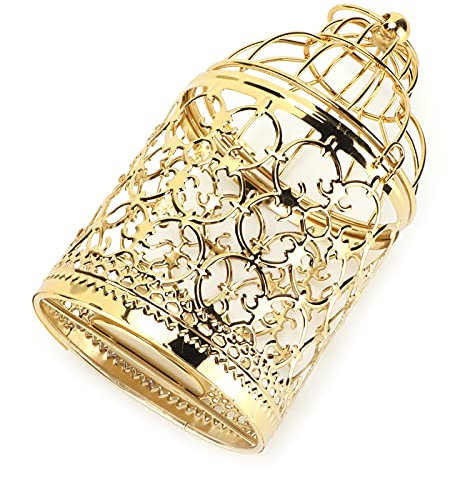 Vogelkäfig-Kerzenhalter, Vintage-Stil, Eisen, Retro, hängende Laterne für Heimdekoration, Vogelkäfig-Design, ideal für Hochzeitstage, Partys und Feiern