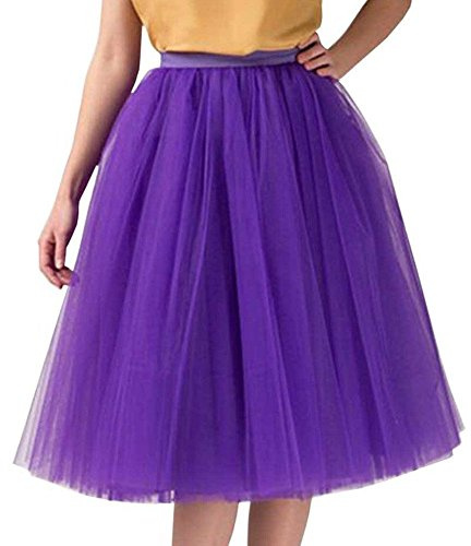 Tüllrock Damen Tütü Rock Karneval KostüM 50er Ballet Elastisch Tanzrock Fasching Hohe Taille Ballettrock A-Linie GroßE GrößEn Tüll Cosplay