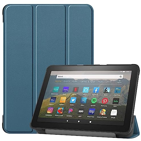 Tri-Fold Case for H 10 Tablet (13th Generation, 2023/2025 Release) - 10.1 Inch PC Hard Back Shell with Auto Wake/Sleep Multiple Viewing & Typing Angles Lightweight Protection(Peacock Blue)