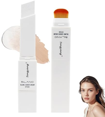 Fengyang® Fond De Teint Stick 2 En 1, Fini Naturel Radiant, Stick De Maquillage Avec Pinceau Intégré, Convient A La Plupart Des Types De Peau