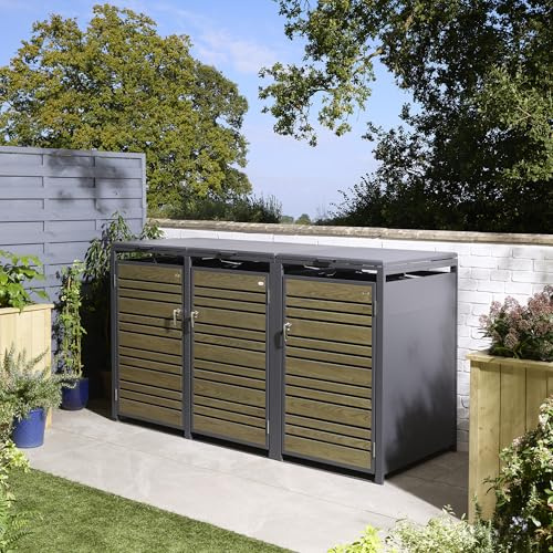 Rowlinson Chelsea Triple Bin Store - Oak
