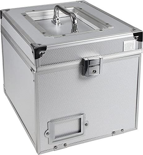 SAFE NOVA Aluminium-Münzkoffer für 8 Stapelelemente | Stapelbarer Aluminium-Münzkoffer mit klappbarer Front und Platz für 8 separat erhältliche NOVA-Elemente.