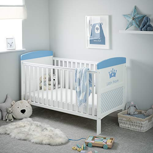 Obaby Grace Inspire Cot Bed - Little Prince | Converts to Junior Bed, 3 Mattress Positions, Teething Rails