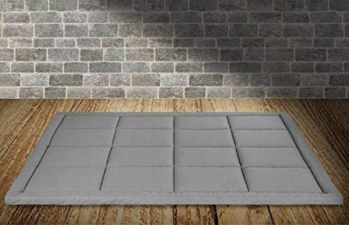 EVERGREENWEB Klappmatratze 160 x 190 cm, Hoch 5 cm, Einrollbar, Faltbar aus Ökologischer Kaltschaumstoff Polyurethan, Futon Platzsparend | GRAU