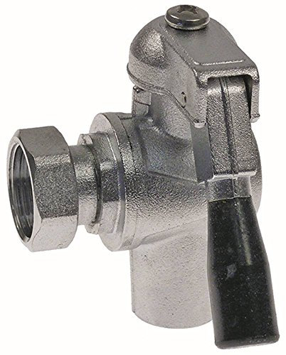Angelo Po Grifo para freidora 030FE1, 030FE1B 3/4' IG de latón niquelado, acodado, ancho 46 mm, altura 40 mm