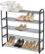 WOLTU Schuhablage Schuhregal Ablage Ständer, 5 Schicht für ca. 20 Paare Frau Schuhe, XXL Ständer Regale, 79x19,5x79cm, Schwarz