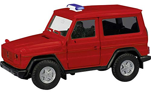 Herpa 013086 – Mercedes-Benz G-Modell, Modell Auto, Minikit, Modellsammlung, Miniaturmodelle, Kleinmodell, Sammlerstück, Sammler, Bastler, Detailgetreu, Kunststoff, Rot - Maßstab 1:87