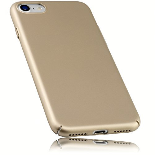 mumbi Hülle kompatibel mit iPhone SE 2022 / SE 2020 / 7 / 8 Handy Hard Case Handyhülle, matt gold