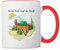 Spreadshirt Janosch Günter Kastenfrosch Tigerente Tasse, Weiß/Rot, 325 ml, Keramik
