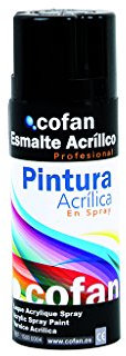 Cofan Vernice in smalto acrilico | Spray | Confezione da 400 ml | Colore grigio luminoso