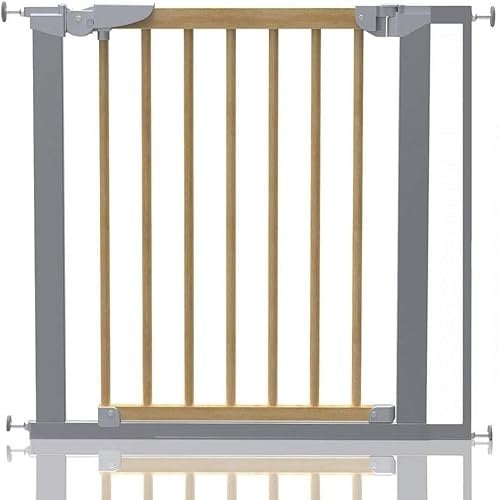 Safetots Beechwood and Metal Pressure Fit Safety Stair Gate, 77.5cm - 84.4cm, Safety Gate for Baby, Stylish Design and Easy Installation
