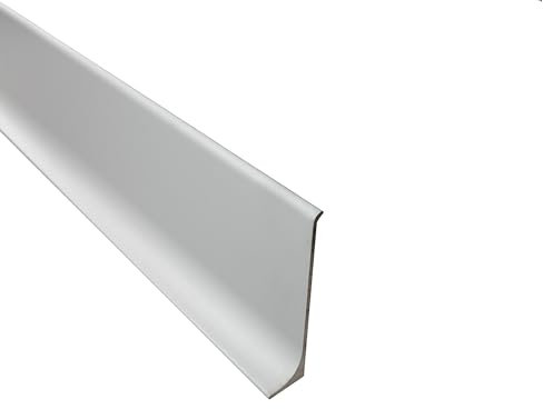 Alu Sockelleiste Fußbodenleisten eloxiert silber L270cm H60mm matt