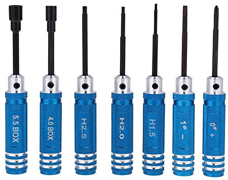 Tournevis de voiture modèle RC Stable, kit d'outils de voiture hexagonale 7 pièces RC, haute qualité pour jouet RC voiture modèle RC modèle de voiture RC