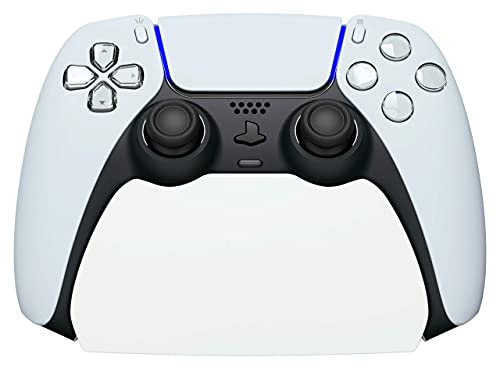 PlayVital Soporte de Estación para Control - Base Antideslizante con Almohadilla de Goma, Soporte para ps5 Mando, Accesorio de Escritorio para Gamepad, Diseño Estable y Duradero (Blanco)