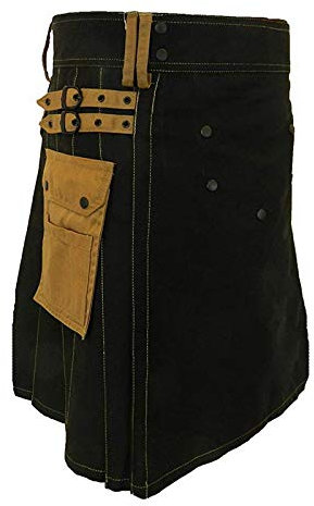 Schöner Kilt Rock Pop Männer Scottish Rock Gürtel Gürtel Zopf Kilt Utility Moderne Klassische Retro Kilt Taschen Kostüm