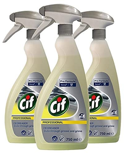 3 Pack of 750ml CIF Professional Formula Power Kitchen Degreaser Perfume-free Cleaner