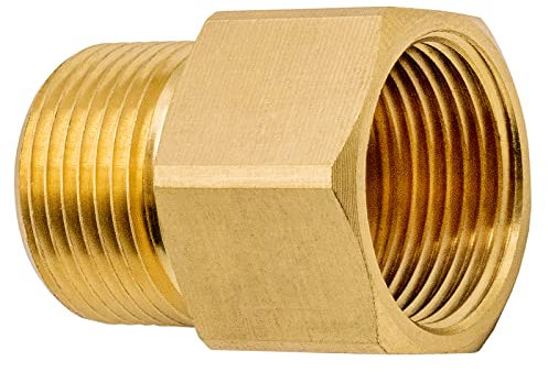 DERASL raccord de nettoyeur haute pression en laiton mâle à M22 14/15mm femelle adaptateur de tuyau à filetage femelle pour tuyau de nettoyeur haute pression