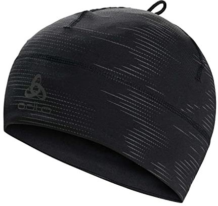 Odlo Unisex Mütze POLYKNIT WARM ECO PRINT, black reflective, -