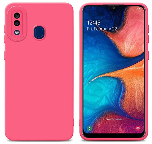 Cadorabo Hülle kompatibel mit Samsung Galaxy A20 A30 M10s Schutzhülle TPU Silikon Case Liquid Design mit Kameraschutz Slim Kratzfest Gummi mit Rundumschutz Case Hülle für Galaxy A20 A30 M10s in Rot