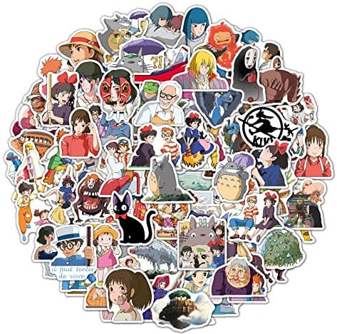 100 Totoro Aufkleber, Wasserfeste Vinyl Stickers für DIY Dekoration, Graffiti Style Decals für Auto Motorräder Laptop Fahrrad Skateboard Snowboard Gepäck Aufkleber MacBook iPad und mehr