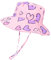 LACOFIA Sombrero de Sol Bebé Gorro Verano para Niñas Sombrero Playa de ala Ancha UPF 50+ Proteccion Solar con Correa Ajustable para Barbilla Corazón Rosa 1-2 años