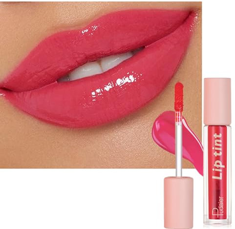 Lip Tint Stain Makeup, Langanhaltender, Lippentönung, Natürlicher Lippenfleck, Hochpigmentierter, Flüssiger Lippenstift, Wasserdichter, Leichter Lippenfleck mit Mattem Finish,02