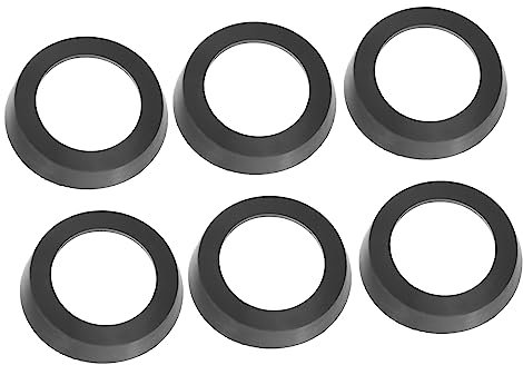Mikikit 6pcs Universal Cup Leather Pump Seal Water Pump Seal Cup Replacement for Manual Hand Water Black Rubber Accessories for Well and Garden Use