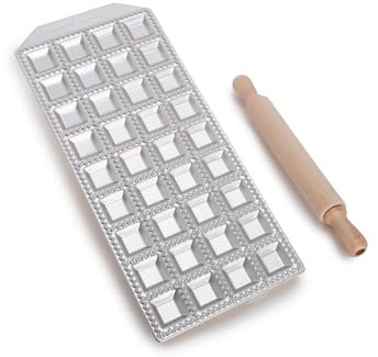 Imperia Raviolamp Linea Classica. Stampo per ravioli (44 raviolini) Made in Italy. Accessorio macchina per la pasta. Accessorio cucina tagliapasta in alluminio per pasta fresca con mattarello