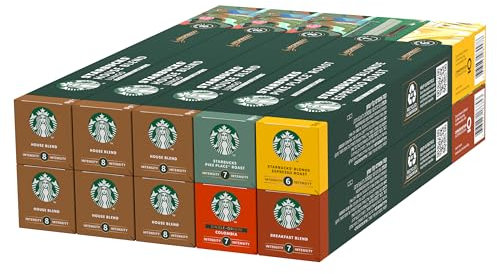 STARBUCKS Coffee Shop Classics - STARBUCKS House Blend Pack by Nespresso, Capsules de Café 10 x 10 (100 Capsules) - Exclusivité Amazon