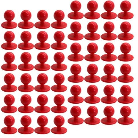 EXCEART 100 StüCk Rote KochjackenknöPfe - Runde KunststoffknöPfe FüR Arbeitskleidung Und Dekoration, Ideal FüR Kochjacken Und Uniformen