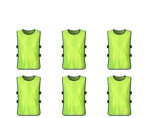 CHUANGOU 6pcs Football Vest Set, Training Bibs Basketball, Sports Mesh Bibs, Vest Mesh Vest for Training,Sports Jersey Vest