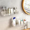 Diesisa 2 Stück Duschablage Ohne Bohren, Duschregal Wandmontage, Shampoo Halterung für Dusche, Duschkorb Selbstklebend, Acryl Regal Bad Ohne Bohren für Küche, Wohnzimmer (Lang-Transparent)