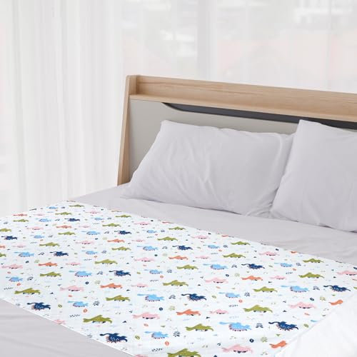 MOEMOE BABY Inkontinenz Bettunterlage, 87x198cm wiederverwendbar inkontinenz bettunterlage, wasserdichte Matratzenauflage für Kingsize Bett