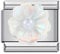 Pearl Camellia White Flower Charm Silver Italian 9mm Link Stainless Steel Bracelet Charm Compatible With Nomination 9mm Bracelet
