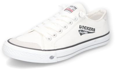 Dockers by Gerli Herren Low-Top Sneaker, Männer Halbschuhe,Strassenschuhe,Sportschuhe,Freizeitschuhe,Turnschuhe,Laufschuhe,Weiss,49 EU