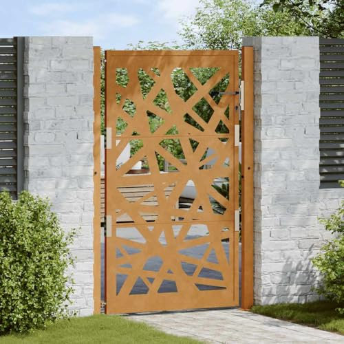 Xichuzi Gartentor 105x155 cm Wetterfester Stahl Lichtdesign, Gartentür, Zauntor, Garten Tor, Gartenpforte, Garden Gate, Gartentüre - 4100956