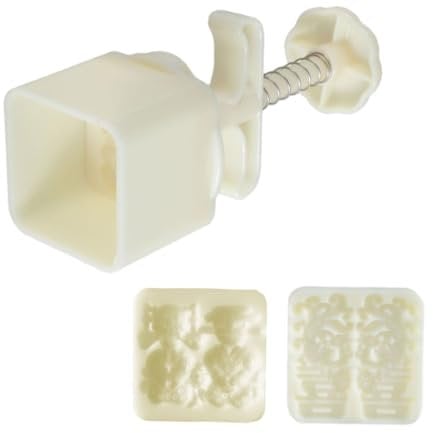 Dawutocap Molde para tartas de luna con 2 sellos, para pasteles de judías verdes, prensado a mano, herramienta para hornear postres para festivales