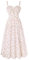 SCARLET DARKNESS Robe d'été longue sans manches pour femme - Imprimé floral - En mousseline de soie - Bretelles spaghetti - Robe de plage avec poches, fleurs blanches et roses, S