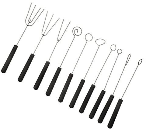 BESTYASH 10Stücke Teiliges Schokoladengabel aus DIY Dekorationswerkzeug für Früchte und Kuchen für Fondue und Pralinenherstellung Ergonomischem